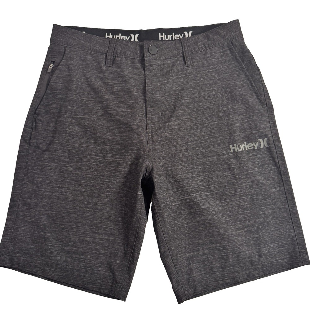 X Hurley Shorts Walking Men's 32 Lightweight Stretch Pockets Golf Heather‎ Grey